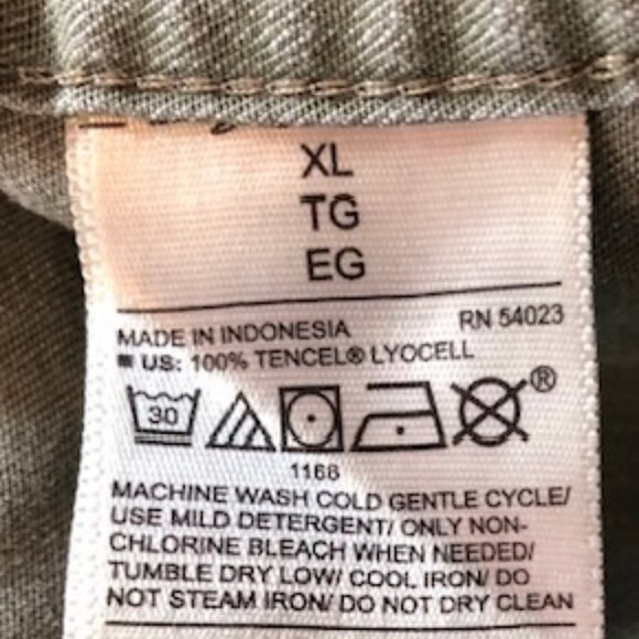 Vintage 90s Old Navy Relaxed Duster Shirt Dress Tunic Moss Sage Extra Large XL - Picture 9 of 9